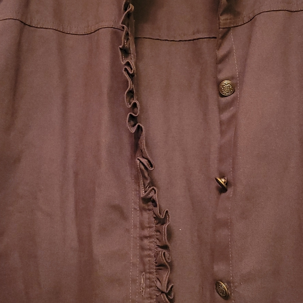 Krazy Kat Brown Denim Jacket Medium Chocolate - Picture 4 of 6